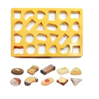Tészta kiszúró,tábla kiszúró-geometriai mintákkal
