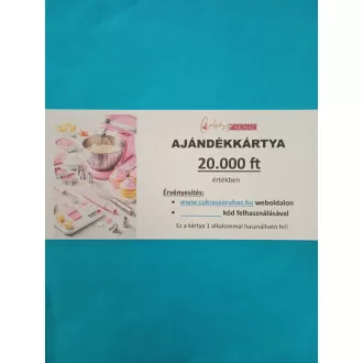 20.000 Ft értékű levásárolható ajándékkártya