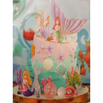 Sellő,Hableány tortadísz 19 részes