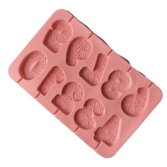 Öntőforma számok rózsa mintával