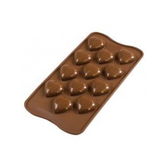 Sima szív alakú bonbon forma 12 adag