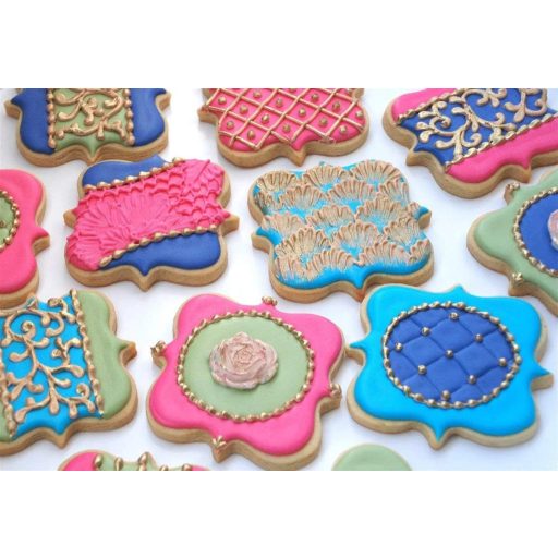 Díszes tábla és keret kiszúró készlet 4 db/ csomag