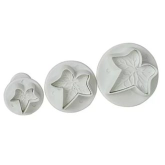  Borostyán levél fondant, marcipán kiszúró 3db-os