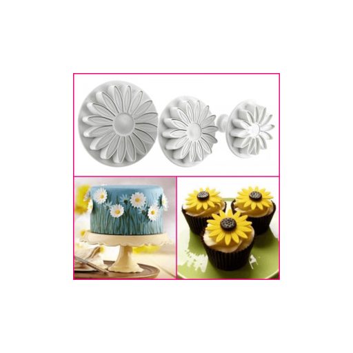 Margarét,gerbera virág rugós kiszúró 3 db/ csomag