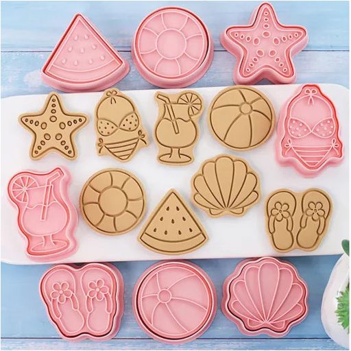 Sütemény és fondant mintázó-strand 8 db/ csomag