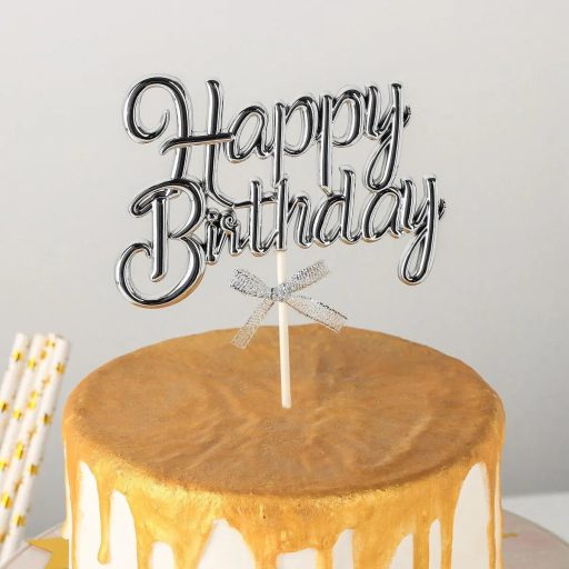 Happy Birthday-ezüst