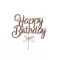 Happy birthday rose gold színű tortabeszúró,tortadísz