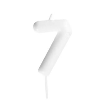7-es fehér színű számgyertya