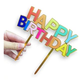 Happy Birthday színes beszúró