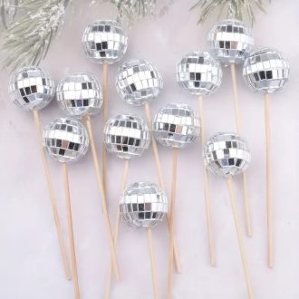 Ezüst színű disco gömbök 4db / csomag