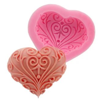 Szilikon fondant és marcipán formázó-indás szív