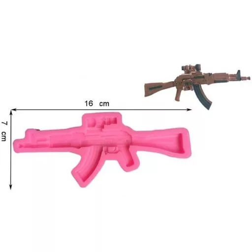 Szilikon fondant és marcipán formázó-puska,fegyver