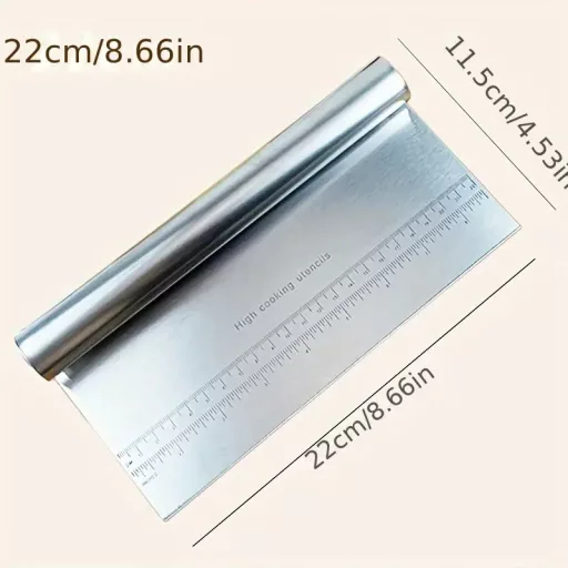 trokser fém 22 cm mérőcsíkkal az alján-tortasimító,tésztaosztó