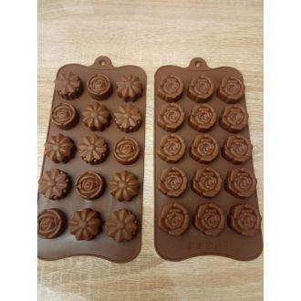   Virág formájú szilikon bonbon forma 15 adagos 2 db/ csomag