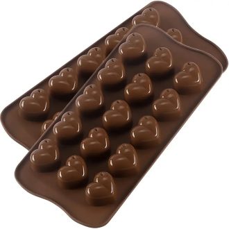 Szív alakú 15 adagos szilikon bonbon forma  2 db/csomag 