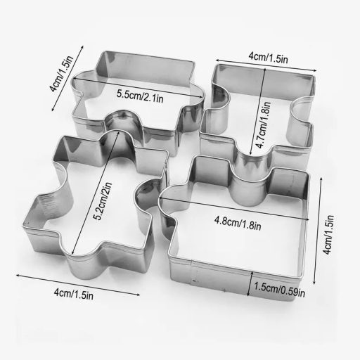 Puzzle fém kiszúró 4 db/ csomag