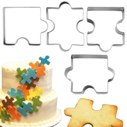 Puzzle fém kiszúró 4 db/ csomag