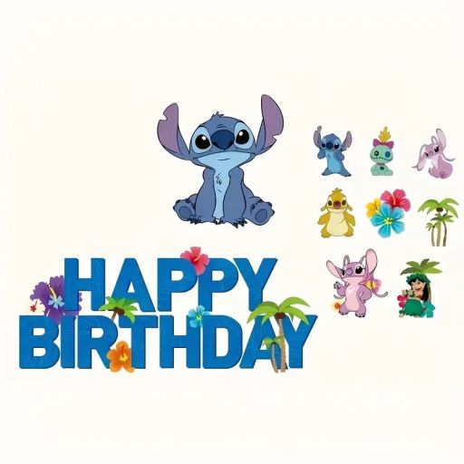 Lilo és Stitch papír tortadíszek 10 db/csomag