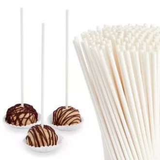   Nyalóka és Cake Pop 15 cm-es papír pálcika  50 db/ csomag