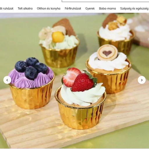 Muffin papír-arany színű 24db/csomag