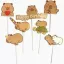 Capybara, capibara papír tortabeszúró,tortadísz  7db/csomag