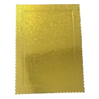   Arany színű téglalap alakú 30x40 cm-es tortatálca,tortaalátét,tortalap