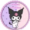 Kuromi (Sanrio) témájú 1. ostyalap, tortaostya