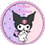 Kuromi (Sanrio) témájú 1. ostyalap, tortaostya