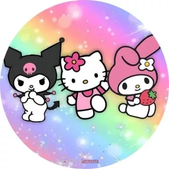 Kuromi (Sanrio) témájú 2. tortaostya, ostyalap