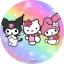 Kuromi (Sanrio) témájú 2. tortaostya, ostyalap