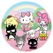 Kuromi (Sanrio) témájú 3. tortaostya, ostyalap