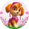 Mancsőrjárat, Paw Patrol,Skye témájú tortaostya,ostyalap
