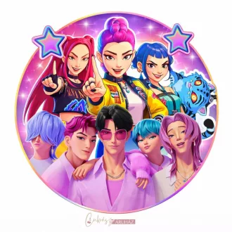Huntrix, K-Pop, Démonvadászok ostyalap, tortaostya