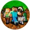 Minecraft témájú tortaostya, ostyalap