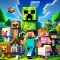 Minecraft témájú tortaostya, ostyalap