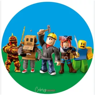 Roblox témájú tortaostya,ostyalap