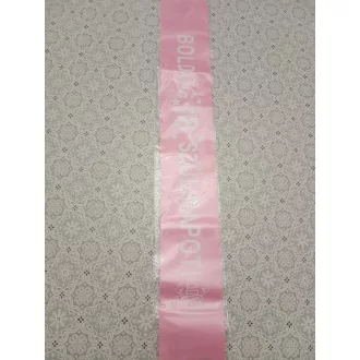   Party kellék.Rózsaszín 18. Boldog szülinapot! felíratú vállszalag