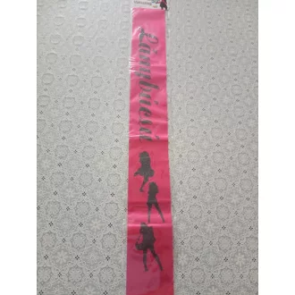   Party kellék.Sötét rózsaszín Lánybúcsú! felíratú vállszalag