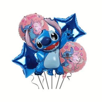  Party Kellék.Stitch témájú 5 db-os lufi csomag