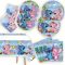 Party Kellék,Fondant,Marcipán.  Stitch témájú asztaliszett 51 db-os