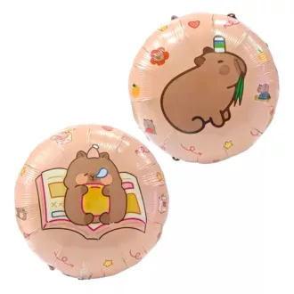 Capybara kerek,két oldalú fólia lufi