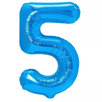 Party Kellék. Kék szám fólia lufi  5