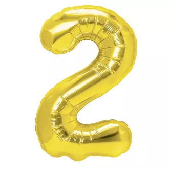 Party Kellék. Arany színű szám fólia lufi 2