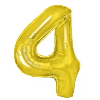Party Kellék. Arany színű szám fólia lufi 4
